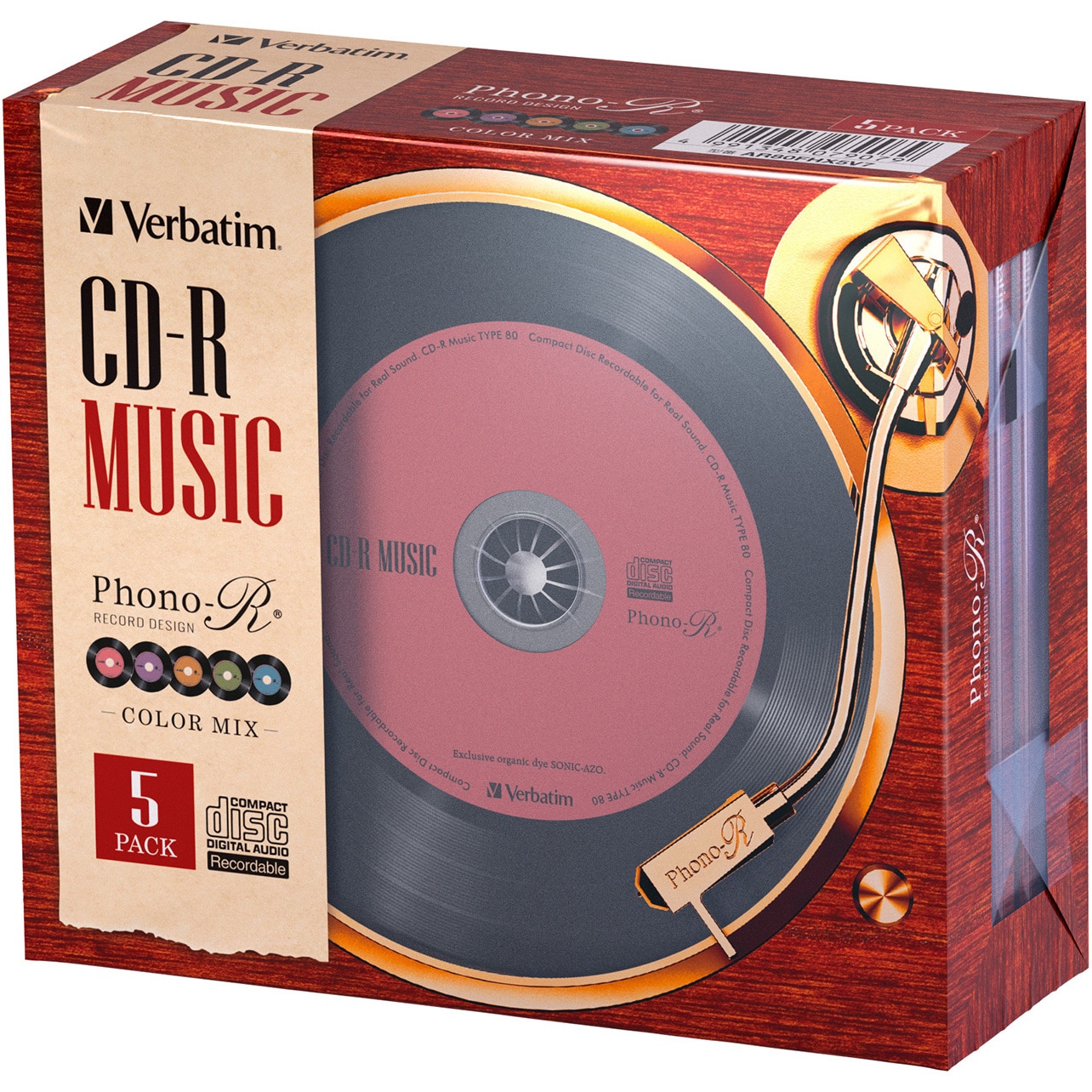 シックなカラーのレコードデザイン音楽用CD Verbatim(バーベイタム) CD