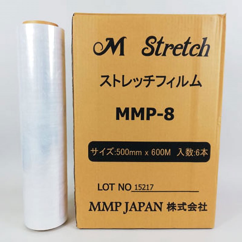 MMP-8 ストレッチフィルム(手巻用) 8ミクロン 1箱(6巻) MMP JAPAN株式