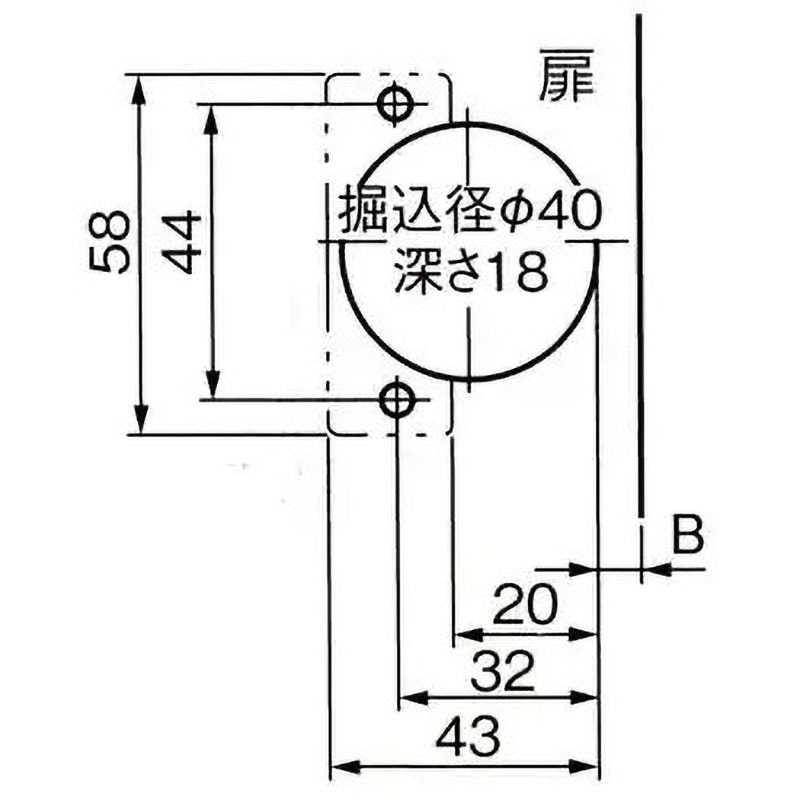 DT105-28-6DFL スライド丁番 DT105° アトムリビンテック