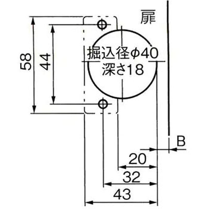 DT105-0-6DFL スライド丁番 DT105° 1個 アトムリビンテック