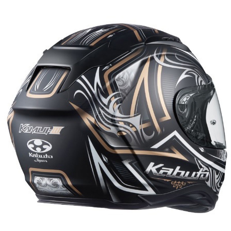 春のコレクション KAMUI 3 JAG OGK KABUTO フラットブラックゴールド色 XS セキュリティ・セーフティ