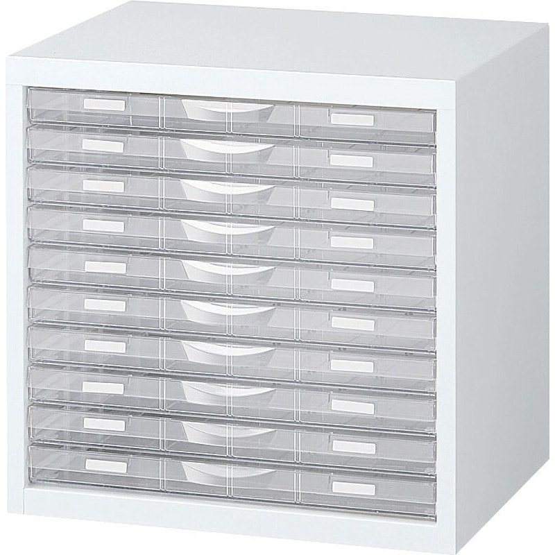 A3W-P110S 整理ケース(プラスチック引出し・ホワイト)シリーズ 生興 サイズA3  A3W-P110S