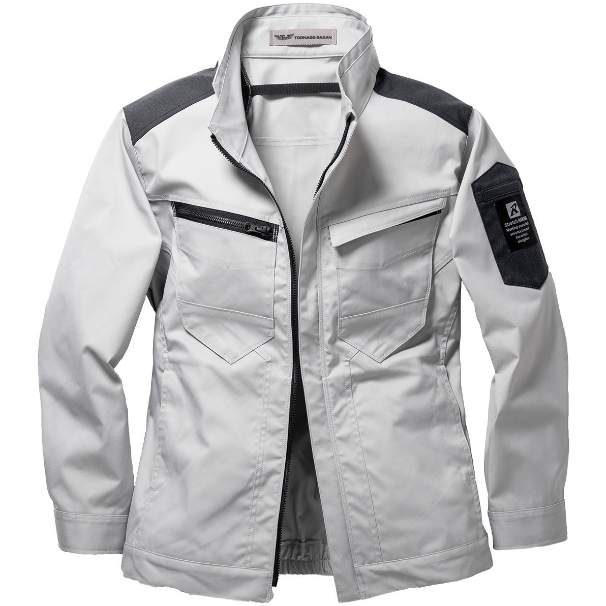 TR3561-40-M トルネードラカン 空調空冷服 長袖ブルゾン TR3561 (服のみ) 日新被服 シルバー色 サイズM