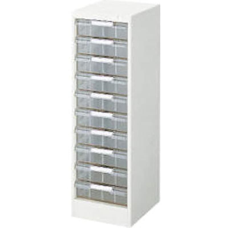 A4-1102ET-W パンフレットケース LION (ライオン事務器) 引出し型 ホワイト色 10段 A4縦1列サイズ  A4-1102ET-W