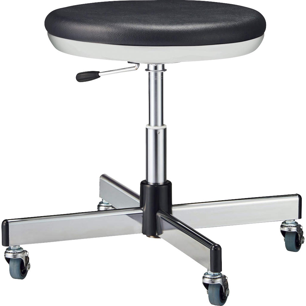 No．59N-LS ビジネスチェアー LION (ライオン事務器) ブラック色 キャスターあり 質量7.2kg 高さ425～535mm幅595mm奥行595mm