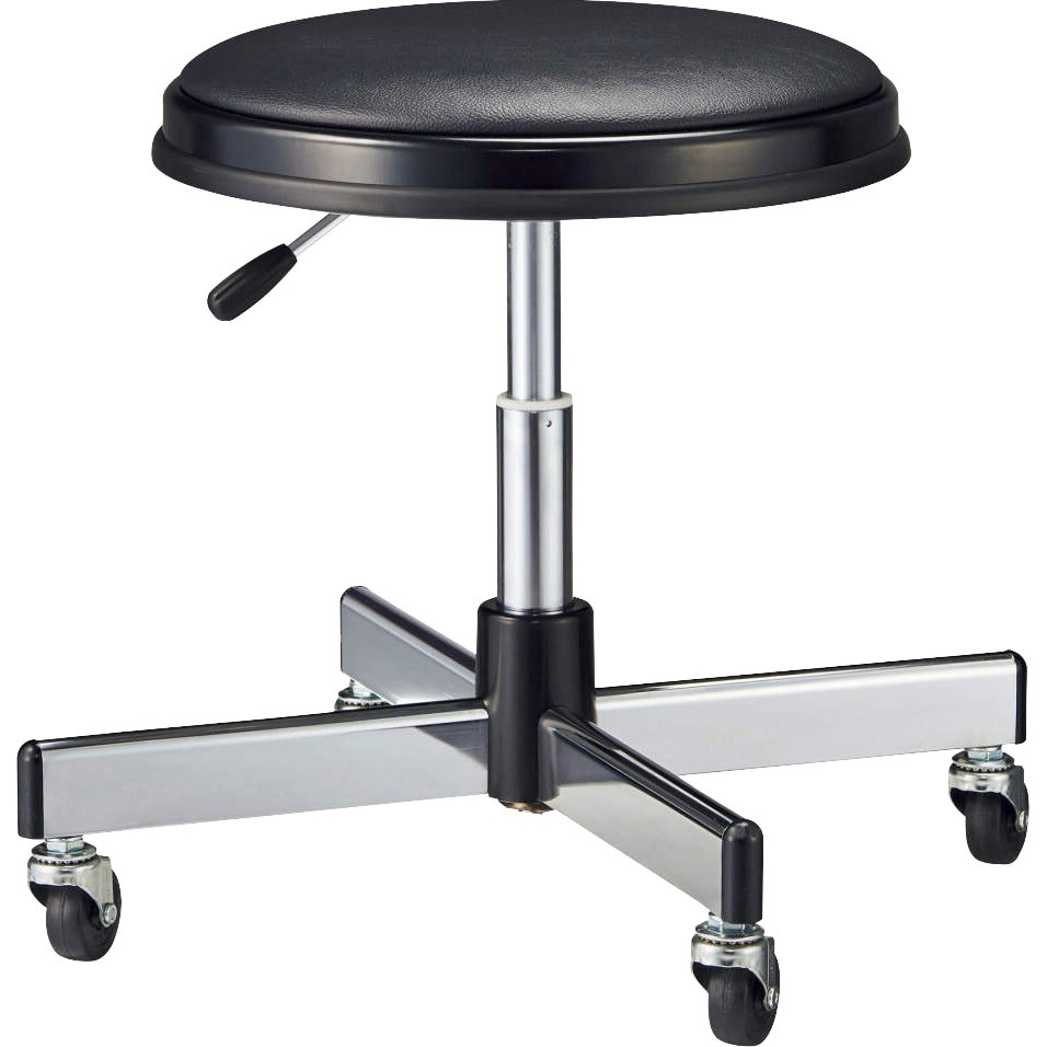 No．52N-LS ビジネスチェアー LION (ライオン事務器) ブラック色 キャスターあり 質量6.2kg 高さ410～520mm幅545mm奥行545mm