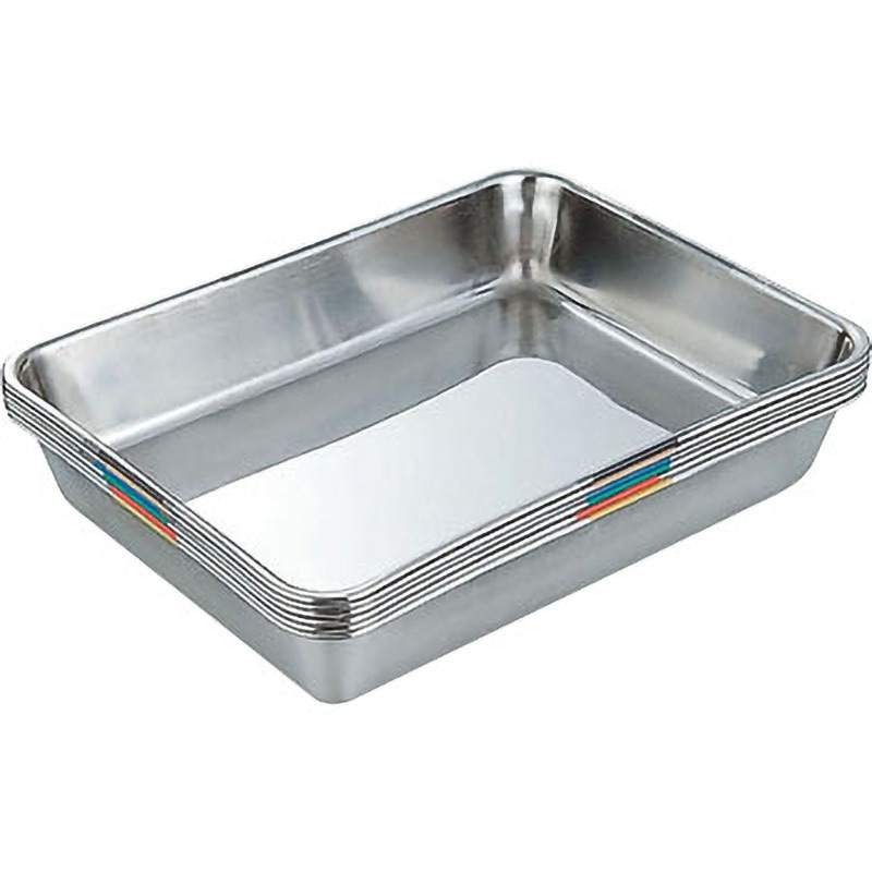 10枚取 カンクマ18-8カラー角バット 1個 カンダ[厨房用品] 【通販