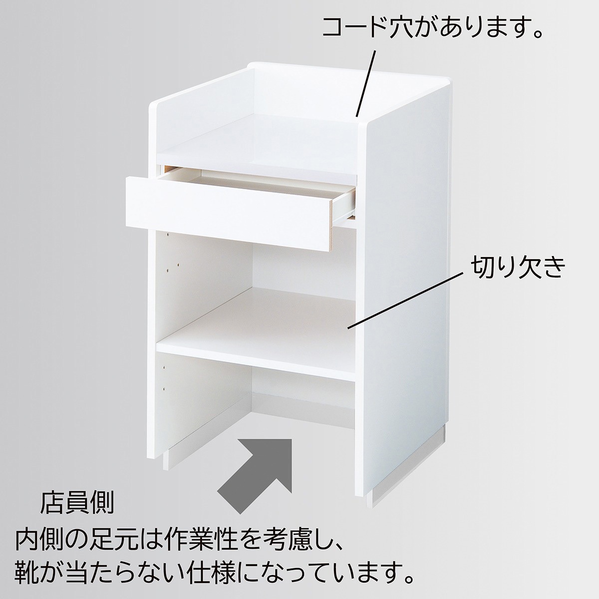 2420-343 3方枠型レジカウンター台 W120cm 1台 ストア・エキスプレス