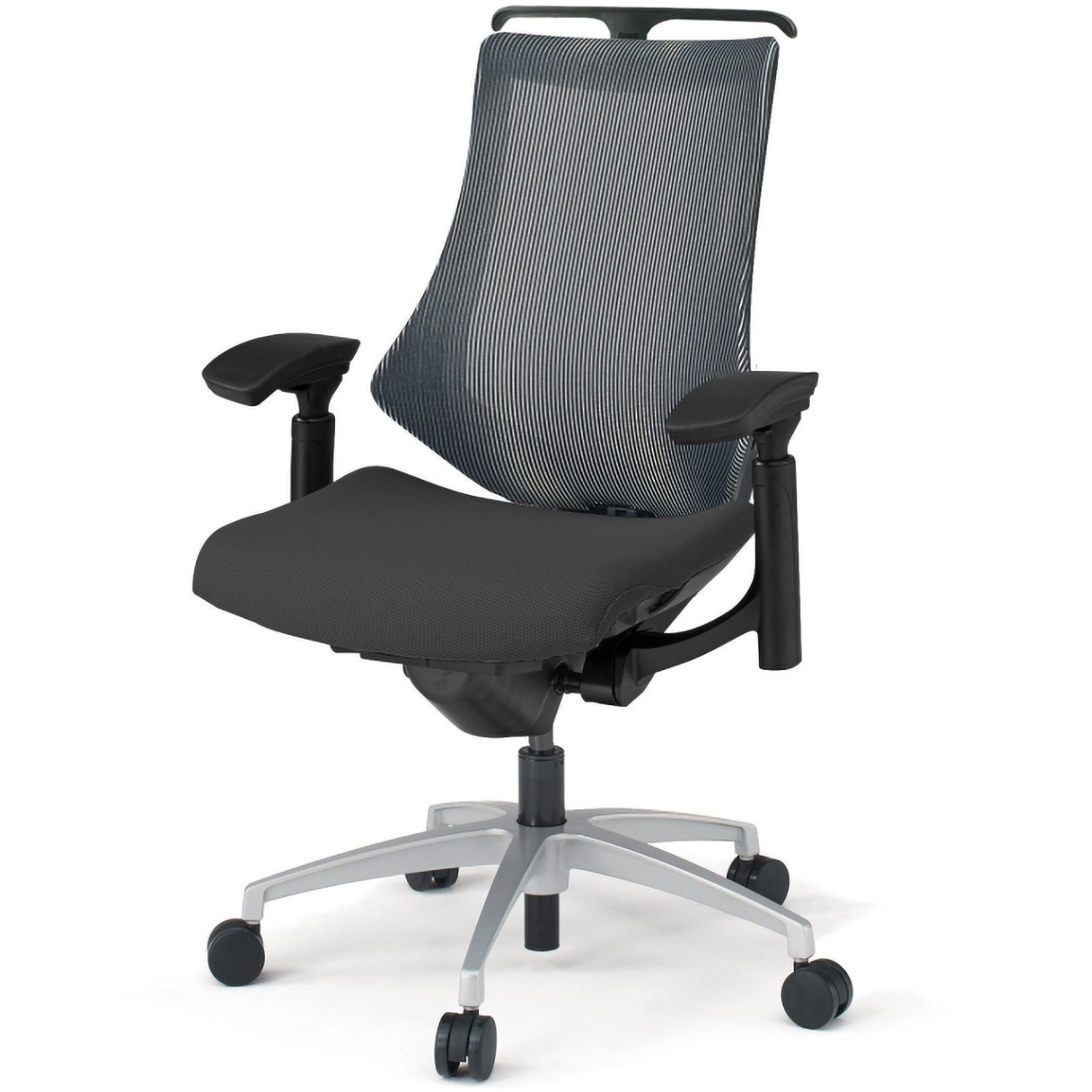 KG177JAHM1ZTW9 エフチエア ストライプレイヤー メッシュバック ハイバック 可動肘 ブラックフレーム<配送時組立サービス付> 1台 イトーキ 【通販モノタロウ】 65,890円