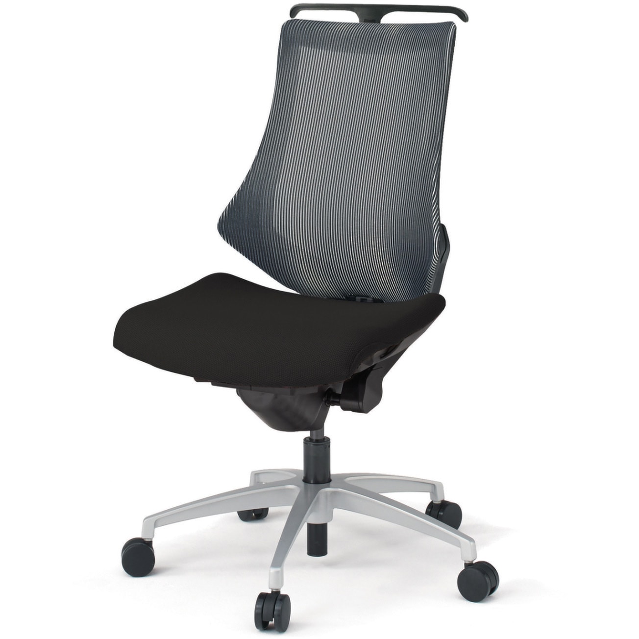 KG170JAHM1ZTT5 エフチエア ストライプレイヤー メッシュバック ハイバック ハンガー付 ブラックフレーム アルミ脚  <配送時組立サービス付> 1台 イトーキ 【通販モノタロウ】