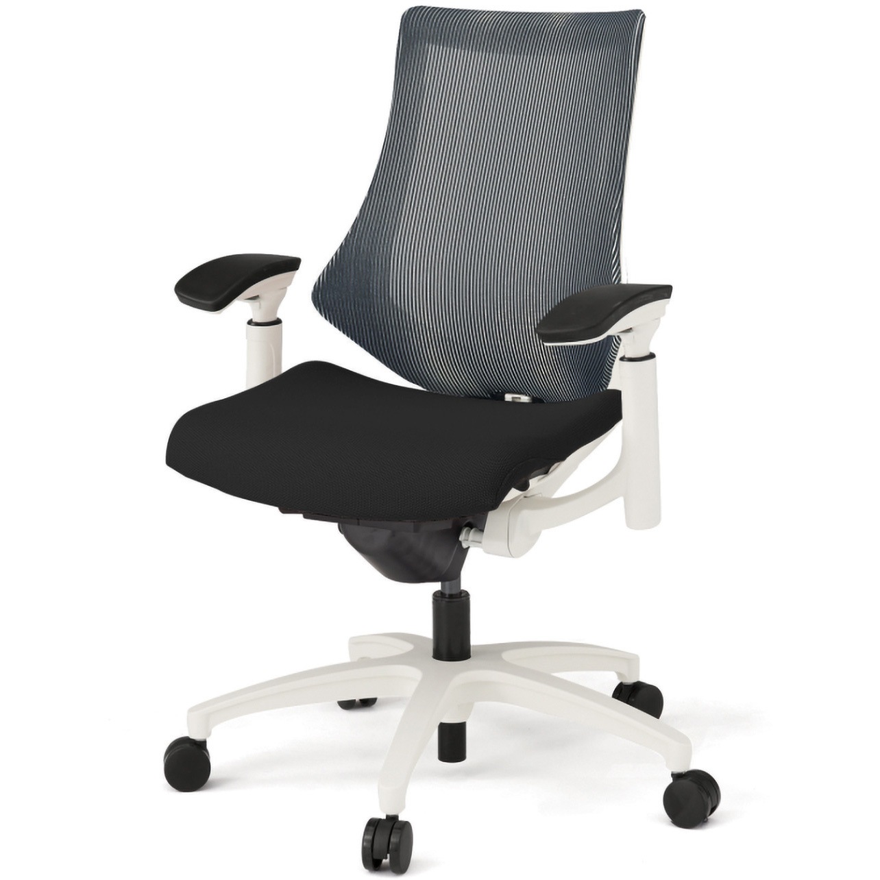 KG-177JA1W9T5 エフチエア ストライプレイヤー メッシュバック ハイバック 可動肘 ホワイトフレーム  <配送時組立サービス付> 1台 イトーキ 【通販モノタロウ】