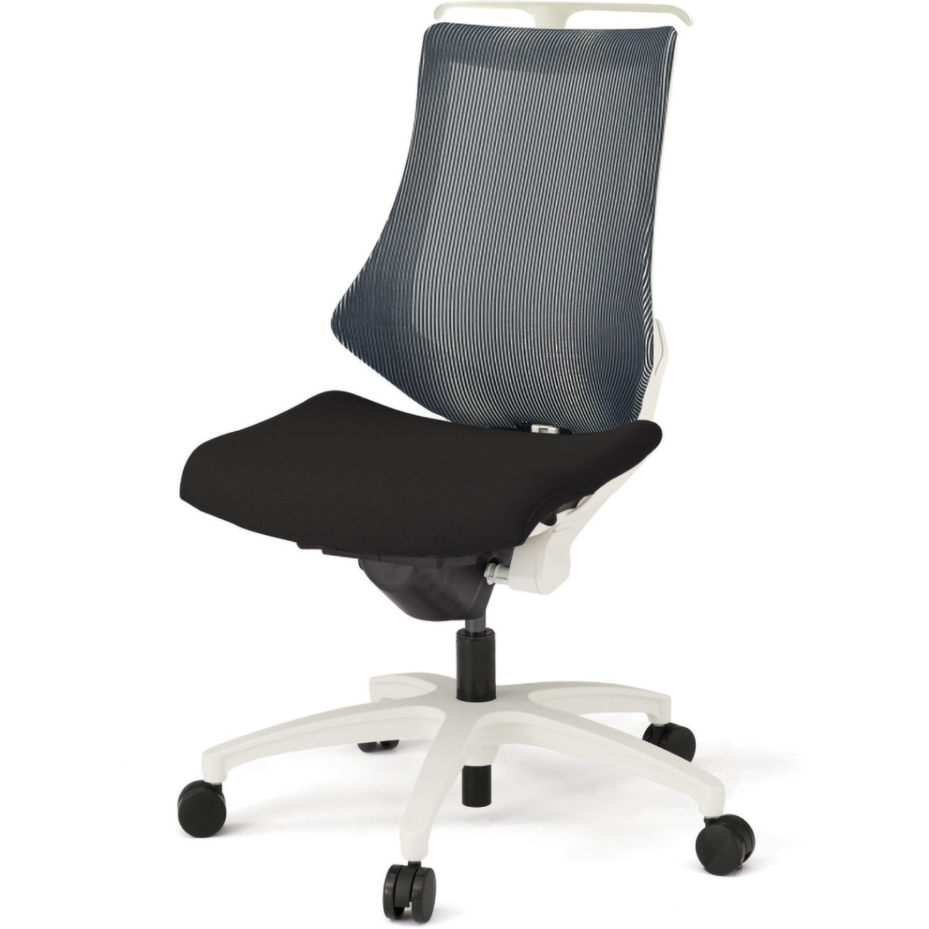 KG170JAHM1W9T5 エフチエア ストライプレイヤー メッシュバック ハイバック ハンガー付 ホワイトフレーム  <配送時組立サービス付> 1台 イトーキ 【通販モノタロウ】