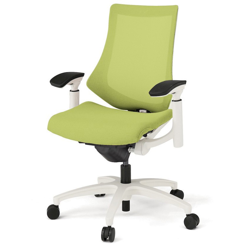 KG177JVM-W9Q6 エフチエア プレーンメッシュバック ハイバック 可動肘 ホワイトフレーム  <配送時組立サービス付> 1台 イトーキ 【通販モノタロウ】