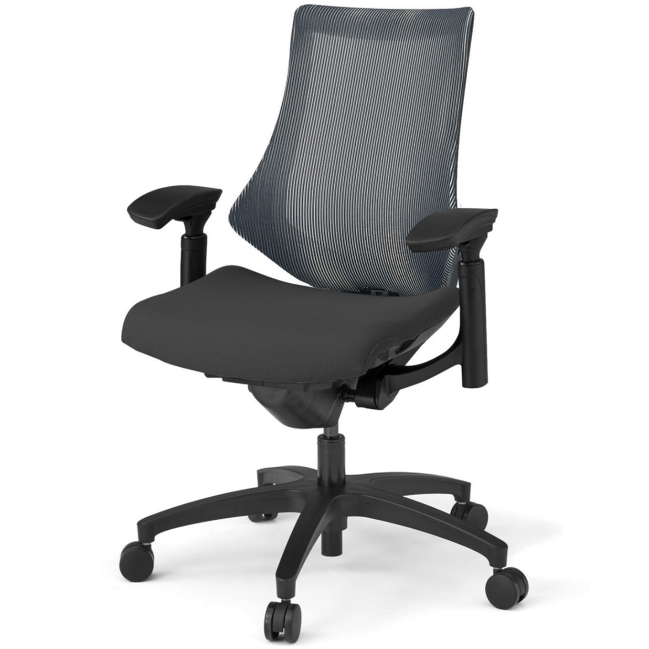 KG-177JA1T1W9 エフチエア ストライプレイヤー メッシュバック ハイバック 可動肘 ブラックフレーム  <配送時組立サービス付> 1台 イトーキ 【通販モノタロウ】