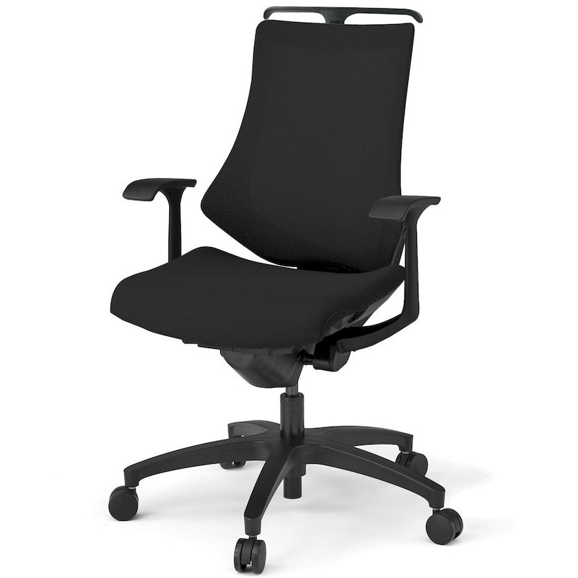 KG175JVHM-T1T1 エフチエア プレーンメッシュバック ハイバック ハンガー付 固定肘 ブラックフレーム  <配送時組立サービス付> 1台 イトーキ 【通販モノタロウ】