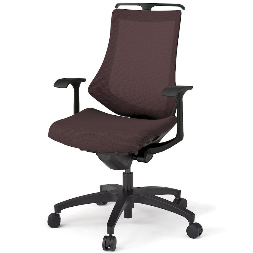 KG175JVHM-T1H2 エフチエア プレーンメッシュバック ハイバック ハンガー付 固定肘 ブラックフレーム  <配送時組立サービス付> 1台 イトーキ 【通販モノタロウ】