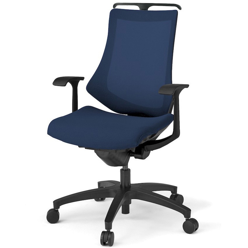 KG175JVHM-T1B2 エフチエア プレーンメッシュバック ハイバック ハンガー付 固定肘 ブラックフレーム  <配送時組立サービス付> 1台 イトーキ 【通販モノタロウ】
