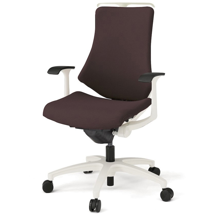 KG135PSHM-W9H2 エフチエア クロスバック ハイバック ハンガー付 固定肘 ホワイトフレーム  <配送時組立サービス付> 1台 イトーキ 【通販モノタロウ】