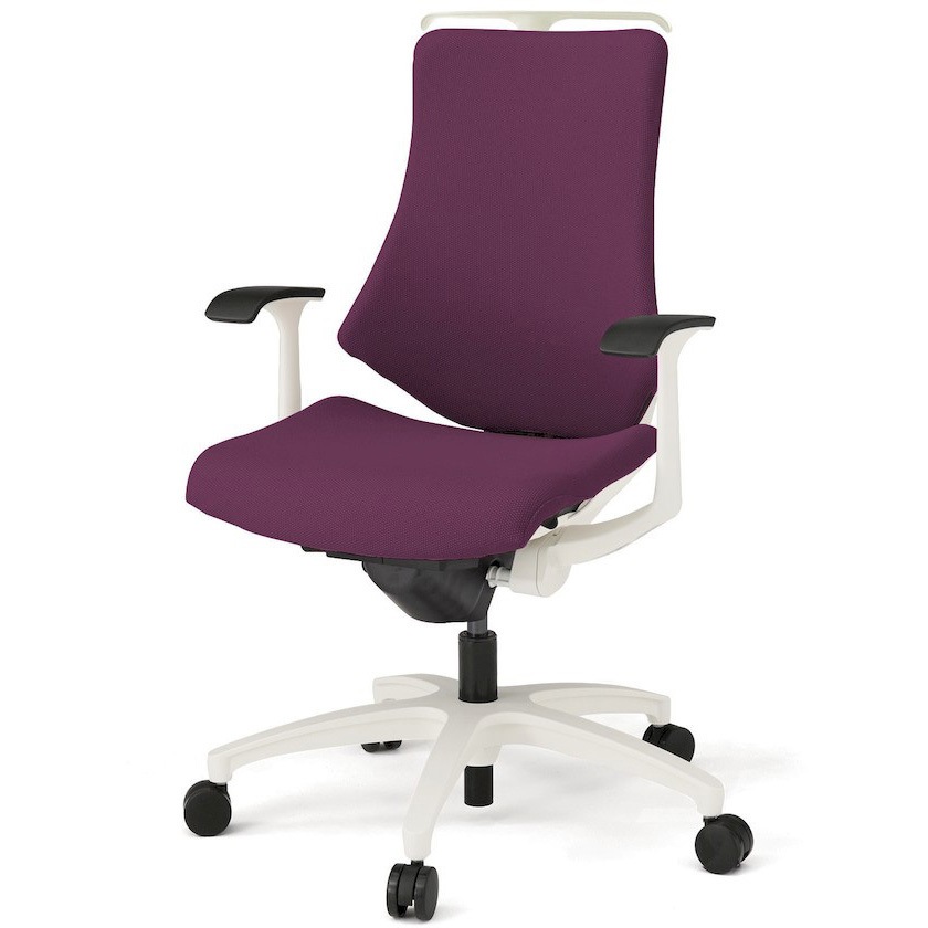 KG135PSHM-W9X7 エフチエア クロスバック ハイバック ハンガー付 固定肘 ホワイトフレーム  <配送時組立サービス付> 1台 イトーキ 【通販モノタロウ】