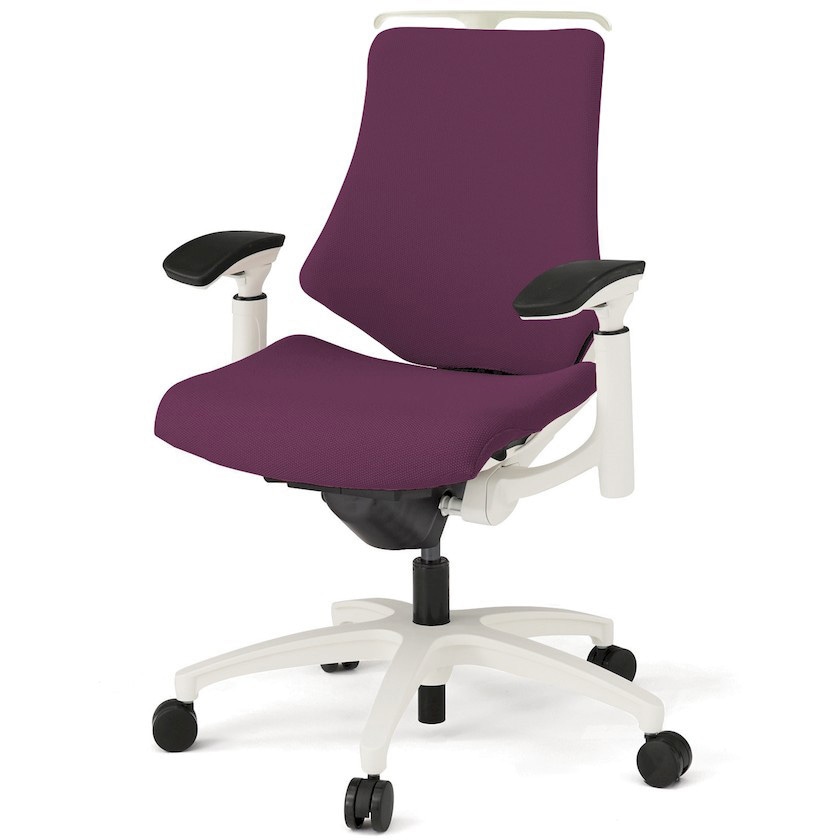 KG147PSHM-W9X7 エフチエア クロスバック ローバック ハンガー付 可動肘 ホワイトフレーム  <配送時組立サービス付> 1台 イトーキ 【通販モノタロウ】