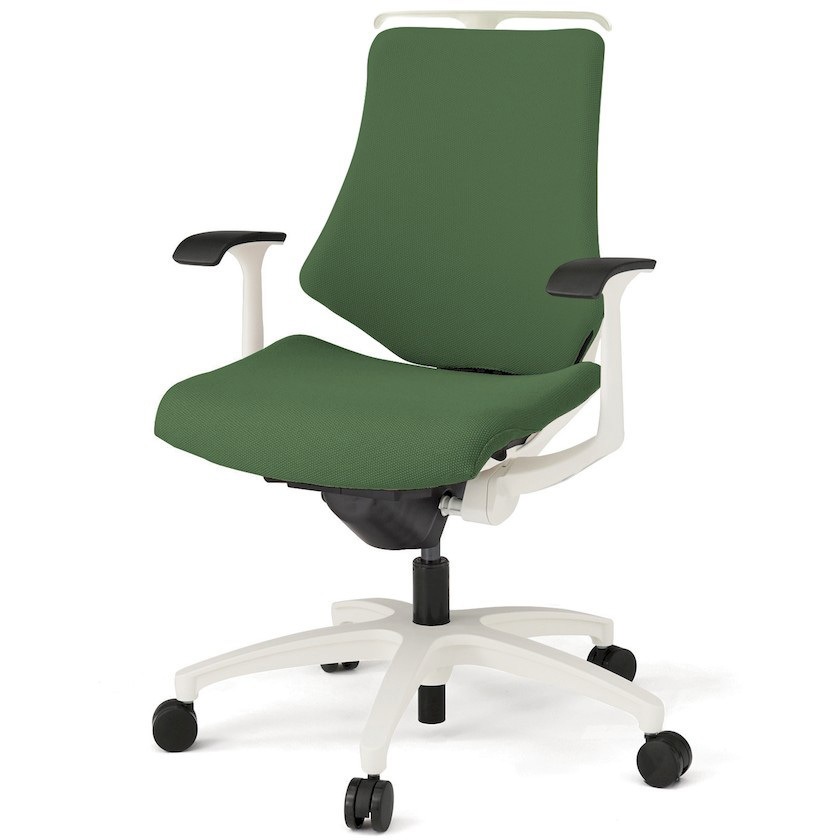 KG145PSHM-W9Q2 エフチエア クロスバック ローバック ハンガー付 固定肘 ホワイトフレーム  <配送時組立サービス付> 1台 イトーキ 【通販モノタロウ】