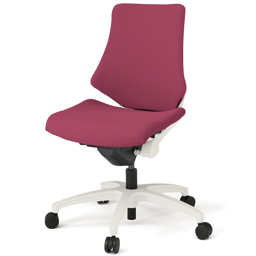 KG140PSM-W9M4 エフチエア クロスバック ローバック ホワイトフレーム  <配送時組立サービス付> イトーキ 抵抗付ウレタン双輪キャスター