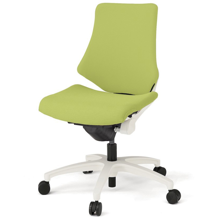 KG140PSM-W9Q6 エフチエア クロスバック ローバック ホワイトフレーム  <配送時組立サービス付> イトーキ 抵抗付ウレタン双輪キャスター