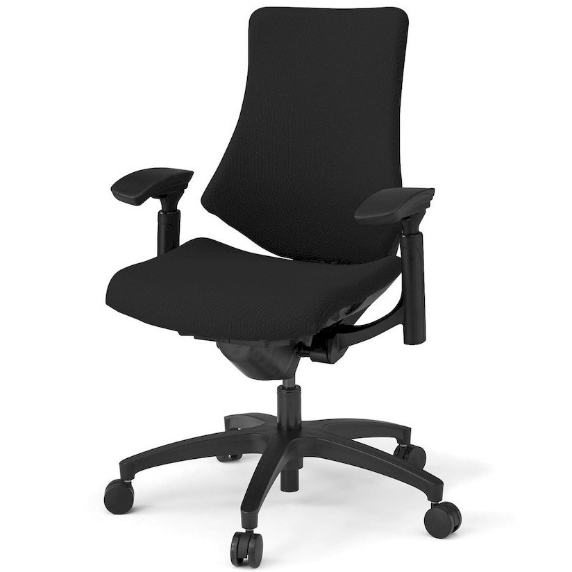 KG137PSM-T1T1 エフチエア クロスバック ハイバック 可動肘 ブラックフレーム  <配送時組立サービス付> イトーキ 抵抗付ウレタン双輪キャスター 肘掛あり