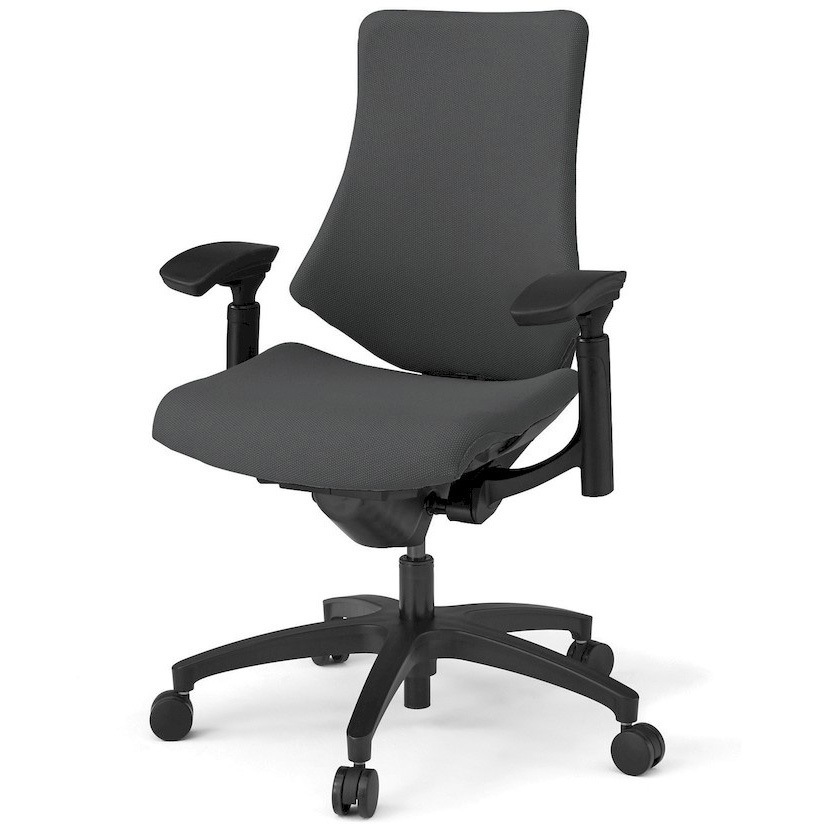 KG137PSM-T1W2 エフチエア クロスバック ハイバック 可動肘 ブラックフレーム  <配送時組立サービス付> イトーキ 抵抗付ウレタン双輪キャスター 肘掛あり