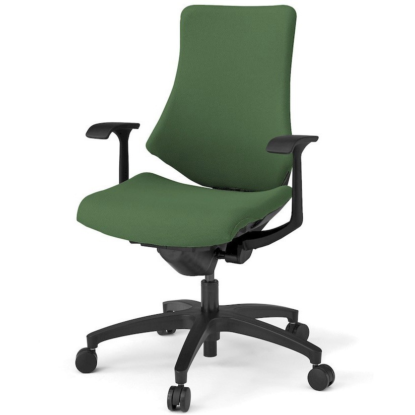 KG135PSM-T1Q2 エフチエア クロスバック ハイバック 固定肘 ブラックフレーム  <配送時組立サービス付> イトーキ 抵抗付ウレタン双輪キャスター 肘掛あり