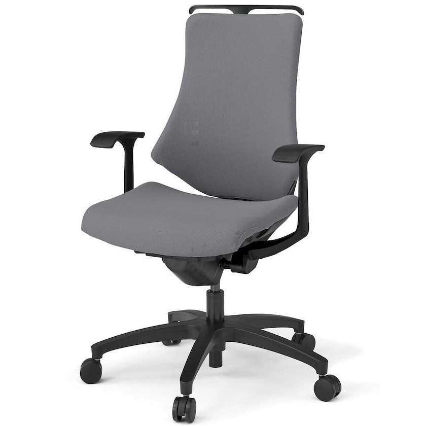 KG135PSHM-T1W6 エフチエア クロスバック ハイバック ハンガー付 固定肘 ブラックフレーム  <配送時組立サービス付> 1台 イトーキ 【通販モノタロウ】