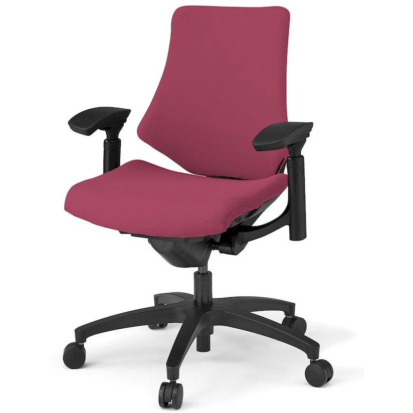 KG147PSM-T1M4 エフチエア クロスバック ローバック 可動肘 ブラックフレーム  <配送時組立サービス付> イトーキ 抵抗付ウレタン双輪キャスター 肘掛あり