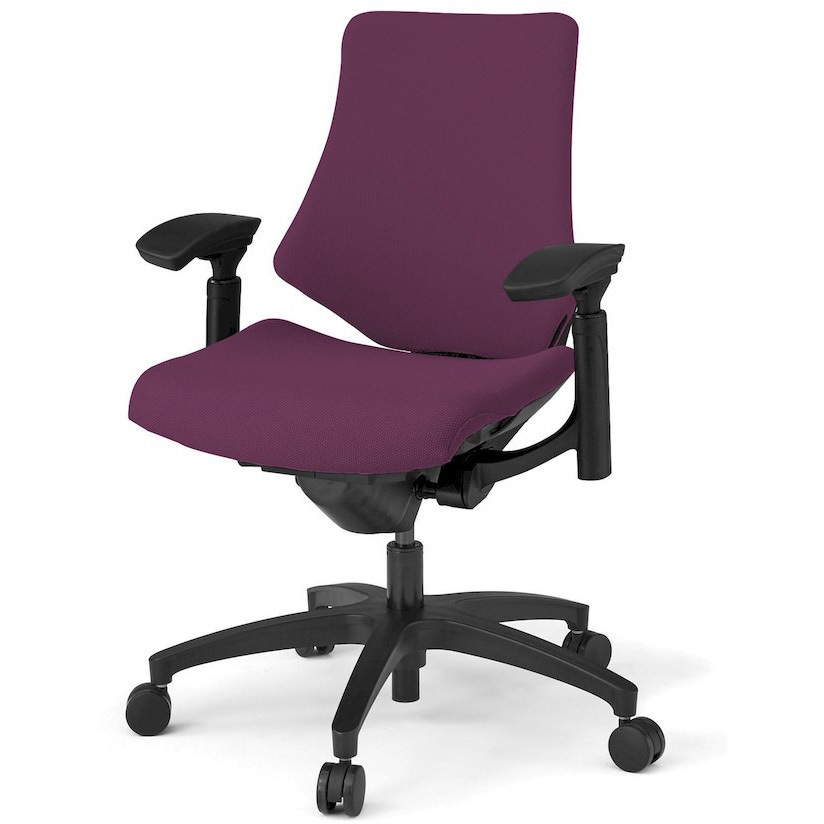 KG147PSM-T1X7 エフチエア クロスバック ローバック 可動肘 ブラックフレーム  <配送時組立サービス付> イトーキ 抵抗付ウレタン双輪キャスター 肘掛あり