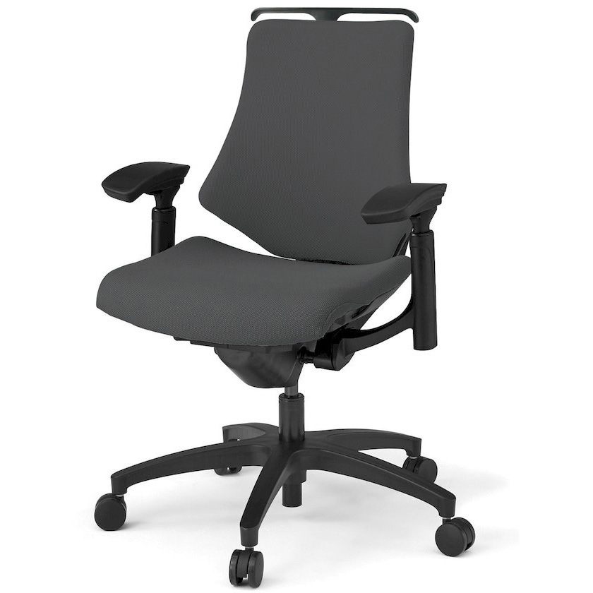 KG147PSHM-T1W2 エフチエア クロスバック ローバック ハンガー付 可動肘 ブラックフレーム  <配送時組立サービス付> 1台 イトーキ 【通販モノタロウ】