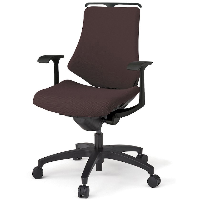 KG145PSHM-T1H2 エフチエア クロスバック ローバック ハンガー付 固定肘 ブラックフレーム  <配送時組立サービス付> 1台 イトーキ 【通販モノタロウ】