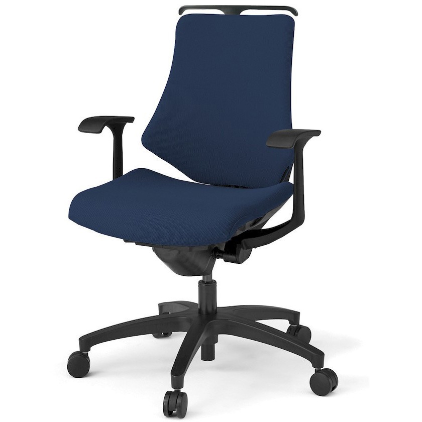 KG145PSHM-T1B2 エフチエア クロスバック ローバック ハンガー付 固定肘 ブラックフレーム  <配送時組立サービス付> 1台 イトーキ 【通販モノタロウ】