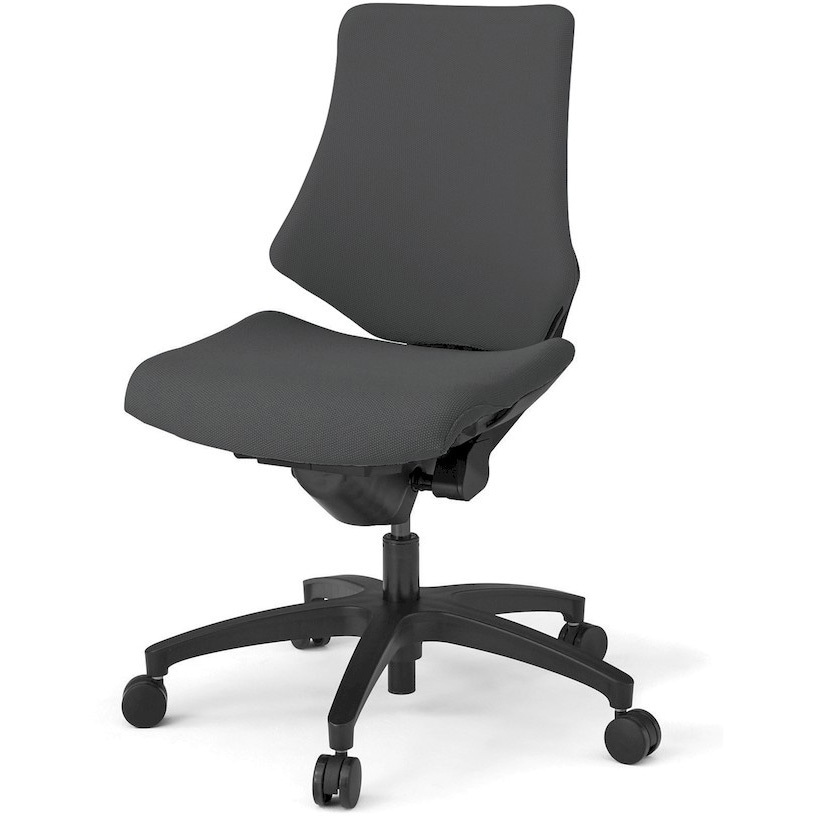 KG-140PS-T1W2 エフチエア クロスバック ローバック ブラックフレーム  <配送時組立サービス付> イトーキ ナイロン双輪キャスター