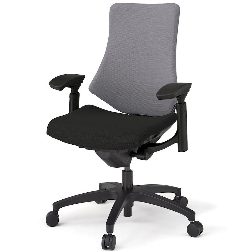 KG137PSM-T1T1W6 エフチエア クロスバック ハイバック 可動肘 ブラックフレーム  <配送時組立サービス付> イトーキ 抵抗付ウレタン双輪キャスター 肘掛あり