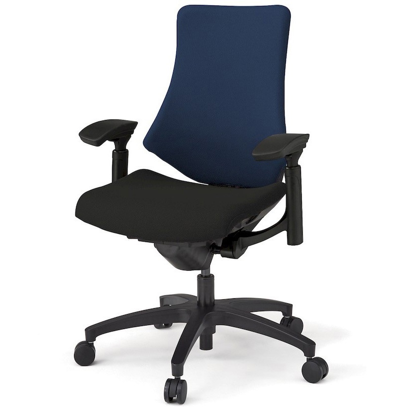 KG137PSM-T1T1B2 エフチエア クロスバック ハイバック 可動肘 ブラックフレーム  <配送時組立サービス付> イトーキ 抵抗付ウレタン双輪キャスター 肘掛あり