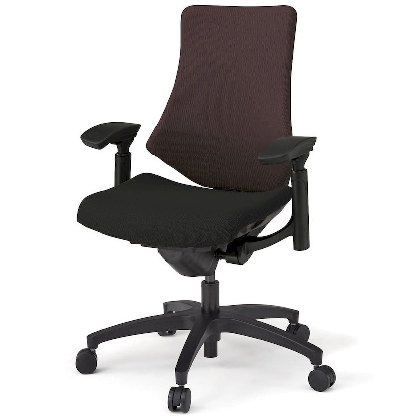 KG135PSM-T1T1H2 エフチエア クロスバック ハイバック 固定肘 ブラックフレーム  <配送時組立サービス付> イトーキ 抵抗付ウレタン双輪キャスター 肘掛あり