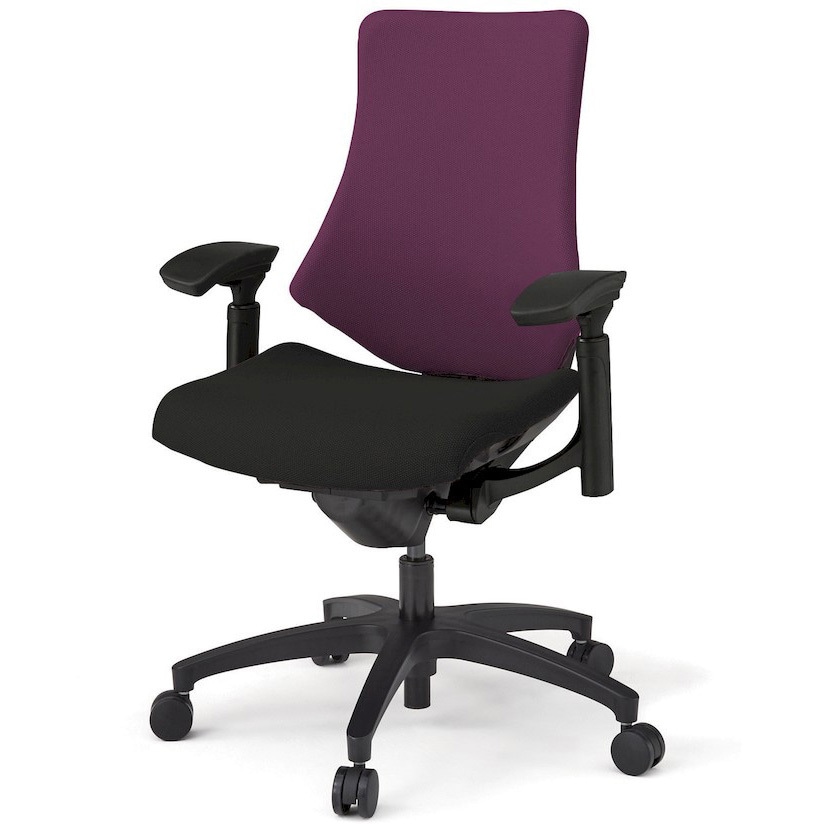 KG135PSM-T1T1X7 エフチエア クロスバック ハイバック 固定肘 ブラックフレーム  <配送時組立サービス付> イトーキ 抵抗付ウレタン双輪キャスター 肘掛あり