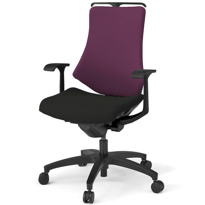 KG-135PSHT1T1X7 エフチエア クロスバック ハイバック ハンガー付 固定肘 ブラックフレーム  <配送時組立サービス付> 1台 イトーキ 【通販モノタロウ】