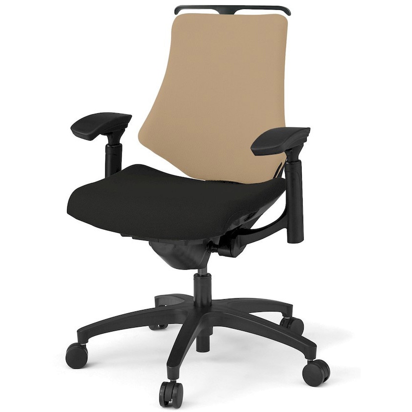 KG147PSHMT1T1Y3 エフチエア クロスバック ローバック ハンガー付 可動肘 ブラックフレーム  <配送時組立サービス付> 1台 イトーキ 【通販モノタロウ】