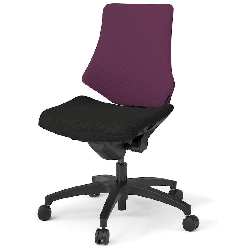 KG-140PS-T1T1X7 エフチエア クロスバック ローバック ブラックフレーム  <配送時組立サービス付> イトーキ ナイロン双輪キャスター