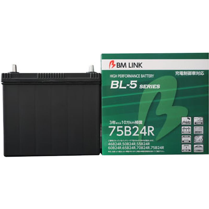 BL5-75B24R 充電制御車用バッテリー BL-5 series 1個 BM LINK 【通販 