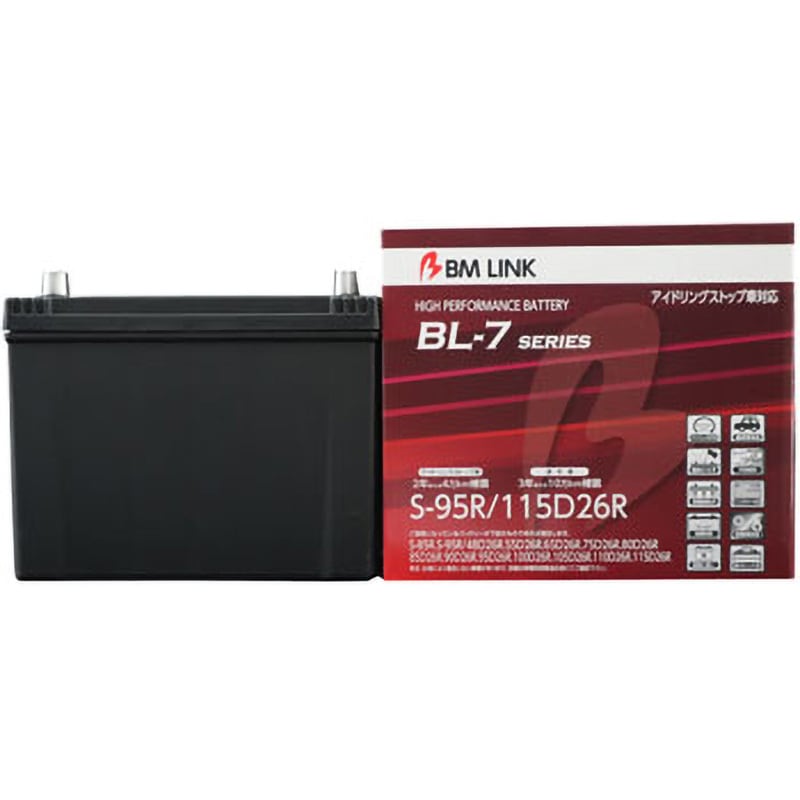 BL7-S95R/115D26R アイドリングストップ車用バッテリー BL-7 series 1個 BM LINK 【通販モノタロウ】