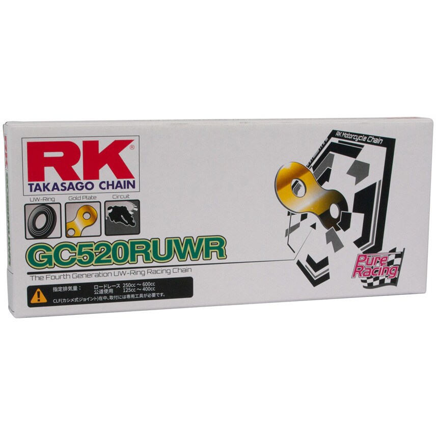 品質保証低価送料無料　RK　GC520RUWR　120L　レース用チェーン　ゴールド GC520R-UWR 120L チェーン、ベルト