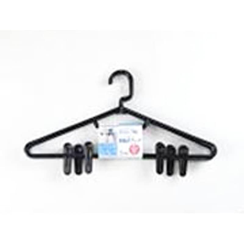 SMC-03 スマートハンガークリップ付 サワフジ ブラック色 1セット(3本