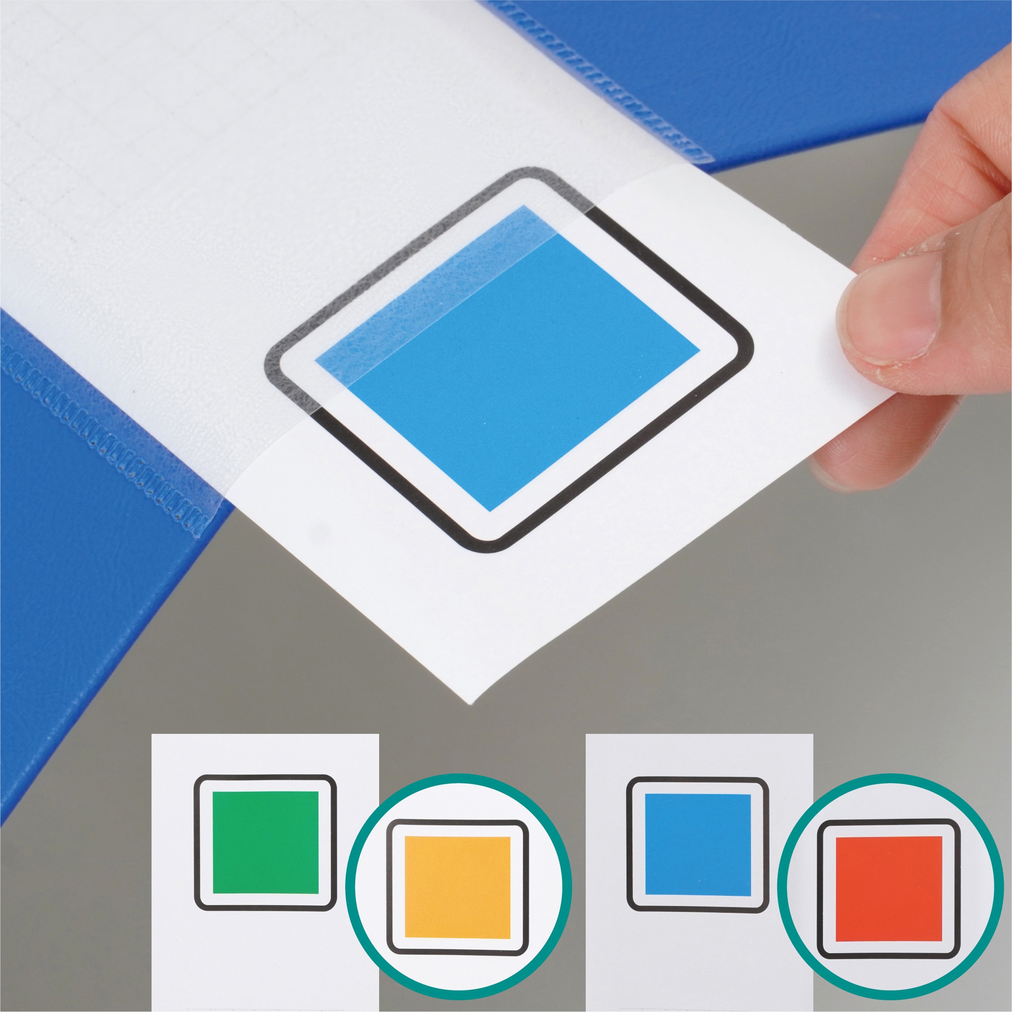 パイプ式ファイル モノタロウ 片開き タテ型 ブルー色 適合サイズA4判