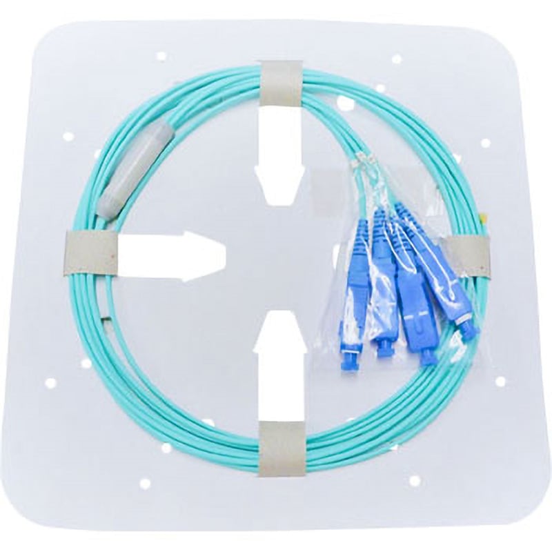 ALP-4FOG5(10G+)-SC/OPEN-3M 4芯FOコード(片端SCコネクタ付) ALPSystems アクア色 全長3m径1.5×2.5mm